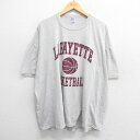 【中古】古着 ラッセル 半袖 ビンテージ ヴィンテージTシャツ メンズ 80年代 80s バスケットボール 大きいサイズ 2L LL ビッグシルエット ゆったり...
