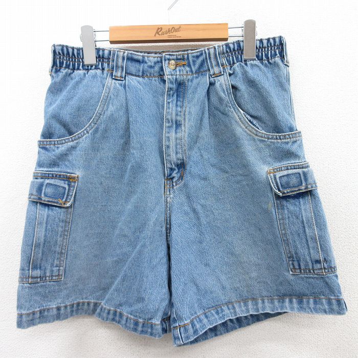 樂天商城 - 【中古】古着 ショート カーゴパンツ ショーツ メンズ 00年代 00s コットン 紺 ネイビー デニム 【spe】 W31 中古 ボトムス 短パン ショーパン | 春夏 春物 春服 夏物 夏服 半ズボン カジュアル メンズファッション ファッション おしゃれ
