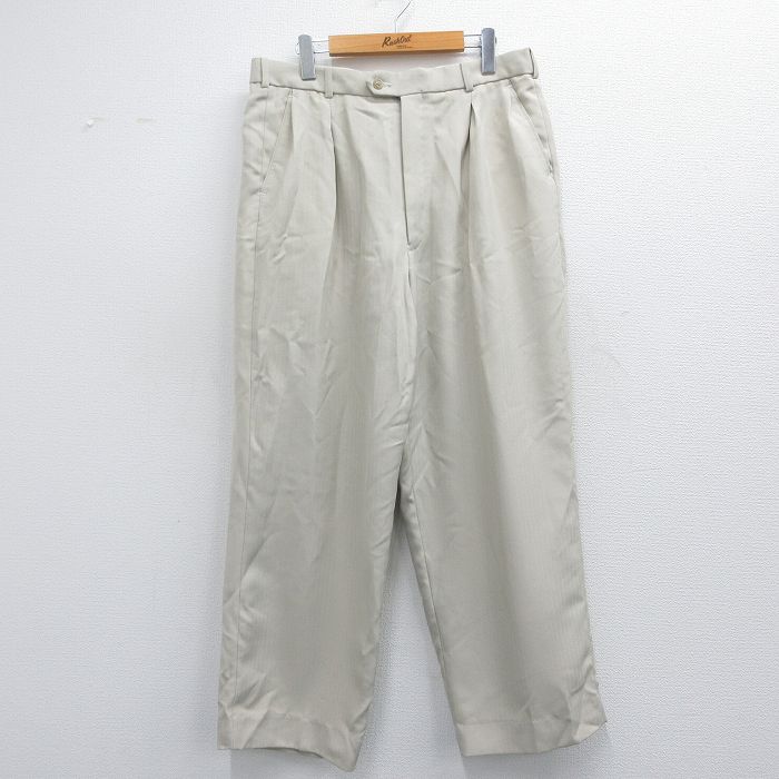 乐天商城 - 【中古】古着 スラックスパンツ メンズ ベージュ カーキ W36 中古 ボトムス ロング | 春夏 春物 春服 秋冬 秋物 秋服 長ズボン カジュアル メンズファッション ファッション おしゃれ