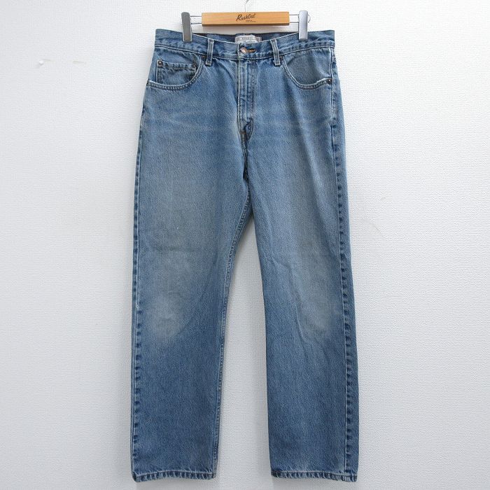 Rakuten - 【中古】古着 リーバイス デニムパンツ ジーンズ メンズ 薄紺 ネイビー W35 ロング丈 Levis ヴィンテージ レトロ オールド カジュアル アメカジ ストリート きれいめ