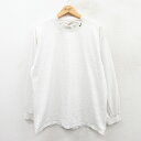 【中古】古着 ナイキ NIKE 長袖 ビンテージ ヴィンテージTシャツ メンズ 90年代 90s ワンポイントロゴ コットン モックネック ハイネック USA製 アメリカ製 白 ホワイト 【spe】 XLサイズ 中古 | 春夏 春物 春服 秋冬 秋物 秋服 メンズファッション ロンT カット