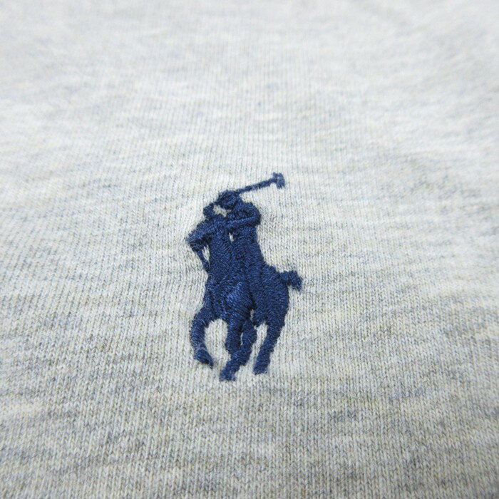 【中古】古着 ラルフローレン 半袖Tシャツ メンズ グレー ワンポイントロゴ XLサイ...