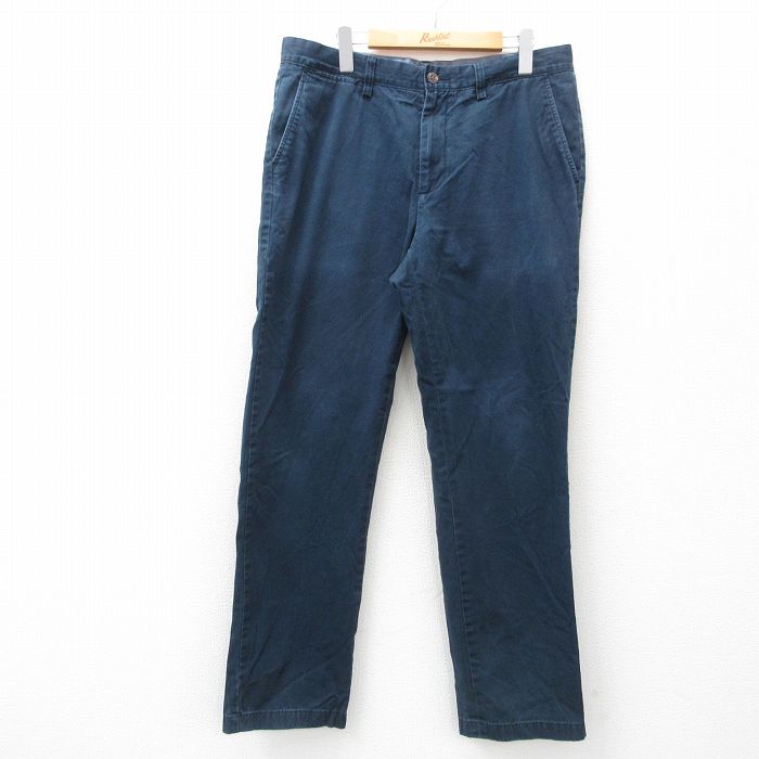 乐天商城 - 【中古】古着 ノーティカ NAUTICA ブランドパンツ メンズ コットン 紺 ネイビー W35 中古 ボトムス ロング | 春夏 春物 春服 秋冬 秋物 秋服 長ズボン カジュアル メンズファッション ファッション おしゃれ