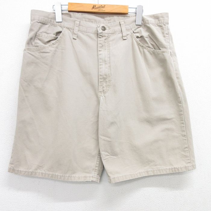 樂天商城 - 【中古】古着 ラングラー Wrangler ショートパンツ ショーツ メンズ ダック地 コットン ベージュ カーキ W36 中古 ボトムス 短パン ショーパン ハーフ | 春夏 春物 春服 夏物 夏服 半ズボン カジュアル メンズファッション ファッション おしゃれ