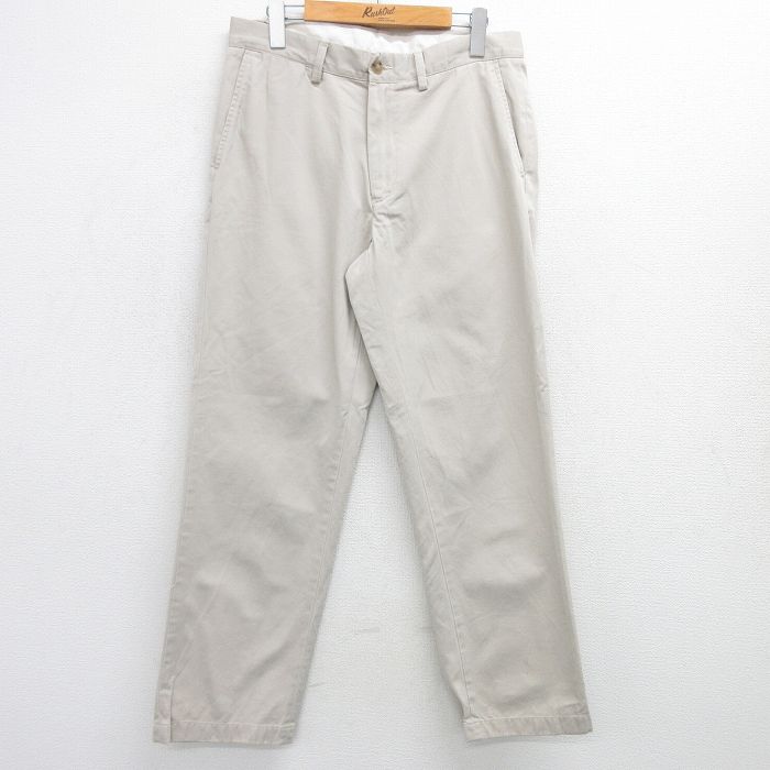 【中古】古着 ラルフローレン Ralph Lauren ブランドパンツ メンズ 90年代 90s コットン 薄ベージュ カーキ W33 中古 ボトムス ロング | 春夏 春物 春服 秋冬 秋物 秋服 長ズボン カジュアル メンズファッション ファッション おしゃれ