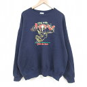【中古】古着 リー 長袖スウェット メンズ 00年代 00s JOY 大きいサイズ 2L LL ビッグシルエット ゆったり ビッグサイズ オーバーサイズ クルー...