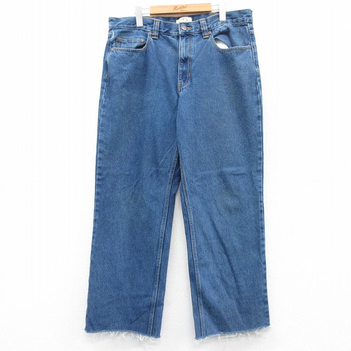 【中古】古着 ジーンズ メンズ コットン 紺 ネイビー デニム W38 中古 ボトムス ジーパン Gパン ロングパンツ | 春夏 春物 春服 秋冬 秋物 秋服 長ズボン カジュアル メンズファッション ファッション おしゃれ 5OF