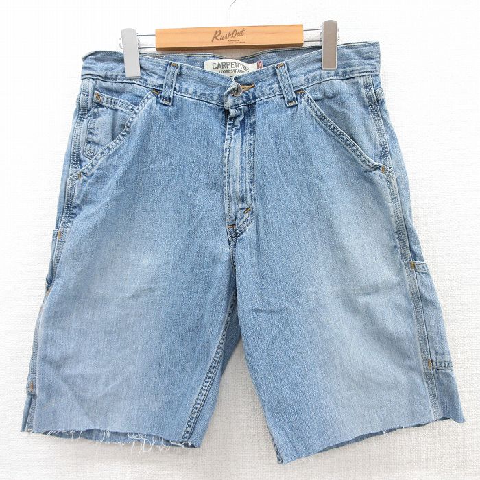 【中古】古着 リーバイス Levis ショートパンツ メンズ W32 ネイビー コットン デニム ショーツ カジュアル アメカジ ストリート きれいめ ヴィンテージ レトロ オールド