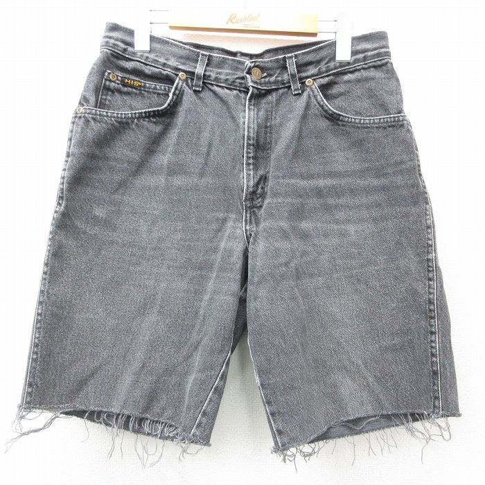 樂天商城 - 【中古】古着 HIS ショートパンツ ショーツ メンズ 90年代 90s ヒゲ コットン USA製 アメリカ製 黒 ブラック デニム 【spe】 W32 中古 ボトムス 短パン ショーパン ハーフ | 春夏 春物 春服 夏物 夏服 半ズボン カジュアル メンズファッション ファッション おし