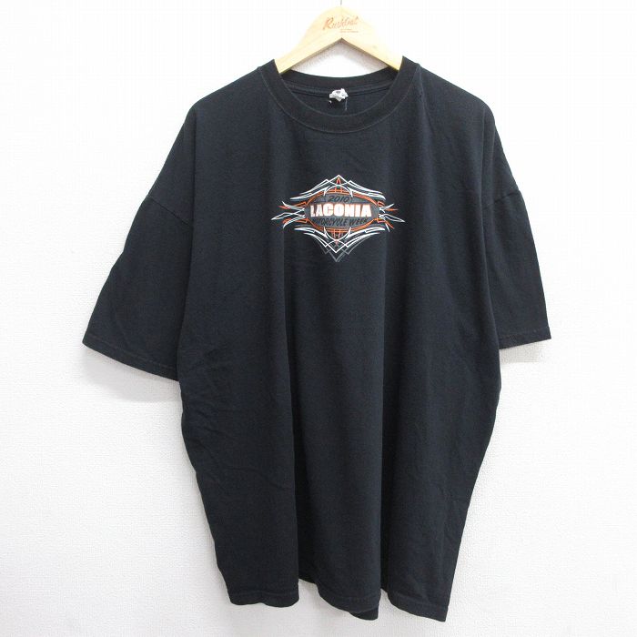 乐天商城 - 【中古】古着 ラコニア 半袖Tシャツ メンズ ブラック XLサイズ モーターサイクル プリント ヴィンテージ アメカジ ストリート カジュアル きれいめ レトロ オールド