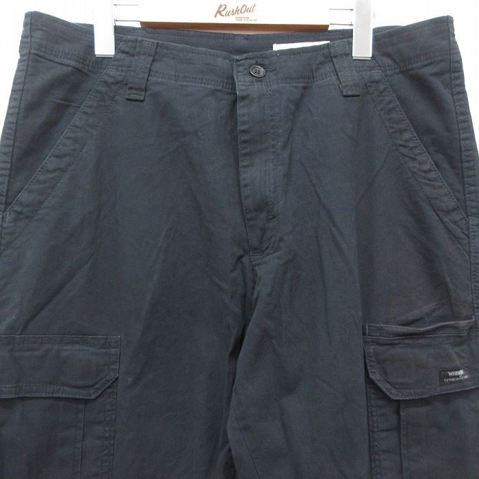 【中古】古着 ラングラー Wrangler カーゴパンツ メンズ 黒 ブラック W35 中古 ボトムス ロング | 春夏 春物 春服 秋冬 秋物 秋服 長ズボン カジュアル メンズファッション ファッション おしゃれ