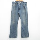 【中古】古着 リーバイス Levis 527 ジーンズ メンズ ヒゲ ブーツカット フレア コットン 紺 ネイビー デニム W35 中古 ボトムス ジーパン Gパン ロングパンツ | 春夏 春物 春服 秋冬 秋物 秋服 長ズボン カジュアル メンズファッション ファッション おしゃれ(4)