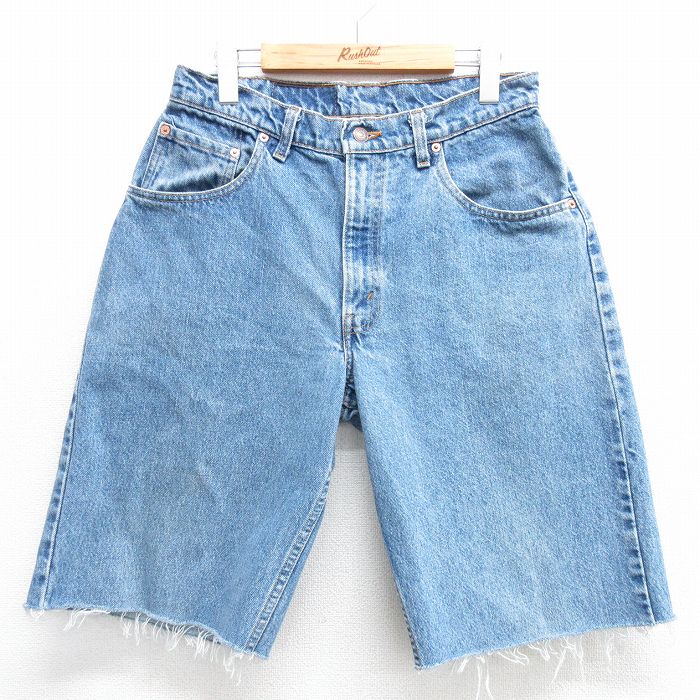 樂天商城 - 【中古】古着 リーバイス Levis 560 ショートパンツ ショーツ メンズ 90年代 90s コットン USA製 アメリカ製 薄紺 ネイビー デニム 【spe】 W31 中古 ボトムス 短パン ショーパン ハーフ | 春夏 春物 春服 夏物 夏服 半ズボン カジュアル メンズファッション ファ