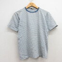 【中古】古着 半袖 ビンテージ ヴィンテージTシャツ メンズ 60年代 60s コットン クルーネック 丸首 薄紺他 ネイビー 【spe】 Sサイズ 小さいサイ...