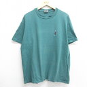【中古】古着 半袖 ビンテージ ヴィンテージTシャツ メンズ 90年代 90s ゴルフ コットン クルーネック 丸首 青緑系 XLサイズ 中古 | 春夏 夏物 夏服 ヴィンテージTシャツ メンズファッション カットソー ティーシャツ ティシャツ メンズTシャツ 半袖Tシャツ 半袖(4)