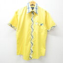 【中古】古着 半袖シャツ メンズ 80年代 80s 黄他 イエロー Lサイズ 中古 トップス | 春夏 春物 春服 夏物 夏服 カジュアルシャツ メンズファッション 半袖シャツ おしゃれ カジュアル(4)