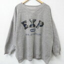【中古】古着 EXPRESS 長袖スウェット メンズ 00年代 00s 表起毛 大きいサイズ 2L LL ビッグシルエット ゆったり ビッグサイズ オーバーサイ...
