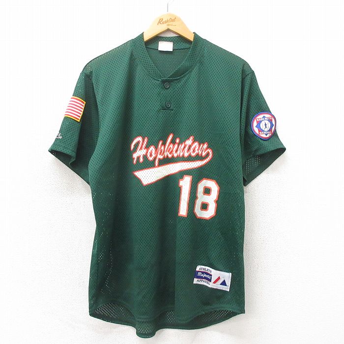 Long-Sleeved - 【中古】古着 マジェスティック 90s 半袖Tシャツ メンズ グリーン XLサイズ Hopkinton アメカジ ストリート カジュアル きれいめ ヴィンテージ レトロ オールド