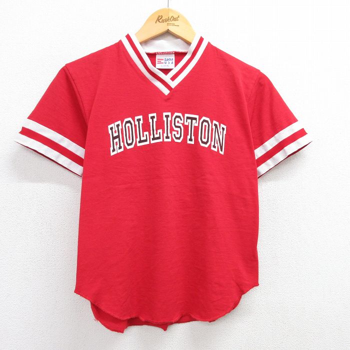 乐天商城 - 【中古】古着 半袖 ビンテージ ヴィンテージTシャツ メンズ 90年代 90s ホリストン 5 Vネック USA製 アメリカ製 赤 レッド Mサイズ 中古 | 春夏 夏物 夏服 ヴィンテージTシャツ メンズファッション カットソー ティーシャツ ティシャツ メンズTシャツ 半袖Tシャツ
