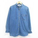 【中古】古着 リー Lee 長袖シャツ レディース 00年代 00s 大きいサイズ 2L LL ビッグシルエット ゆったり ビッグサイズ オーバーサイズ コット...