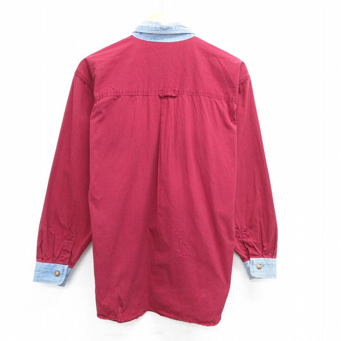 【中古】古着 FADED GLORY 00s 長袖シャツ レディース 00年代 デニム素材 ボタンダウン エンジ ヴィンテージ アメカジ ストリート カジュアル きれいめ 25may08 5OF rushout-10706989 古着屋RushOut サンプル画像3