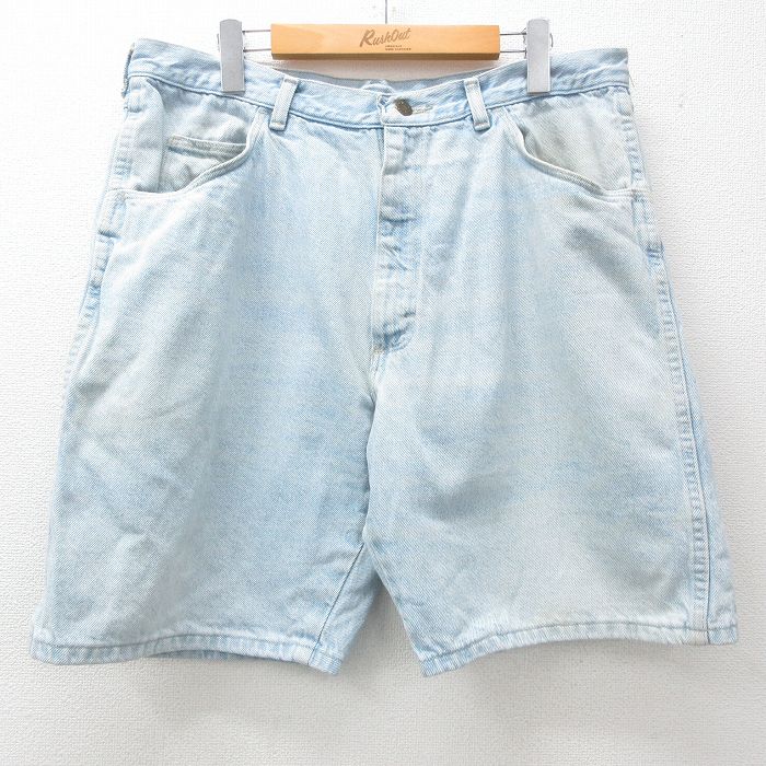 【中古】古着 ラングラー Wrangler ショートパンツ ショーツ メンズ 00年代 00s コットン 薄紺 ネイビー デニム W36 中古 ボトムス 短パン ショーパン ハーフ | 春夏 春物 春服 夏物 夏服 半ズボン カジュアル メンズファッション ファッション おしゃれ