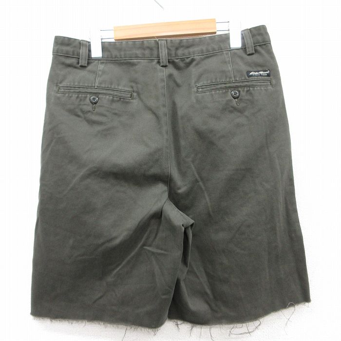 【中古】古着 エディーバウアー ショートパンツ ショーツ メンズ 00年代 00s コットン 濃緑 グリーン W32 中古 ボトムス 短パン ショーパン ハーフ | 春夏 春物 春服 夏物 夏服 半ズボン カジュアル メンズファッション ファッション おしゃれ