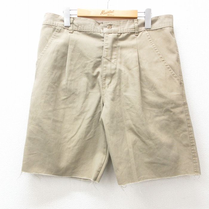 乐天商城 - 【中古】古着 ショートパンツ メンズ W36 ベージュ ミリタリー ワーク カジュアル ショーツ ハーフパンツ アメカジ ストリート ヴィンテージ きれいめ レトロ 25may12