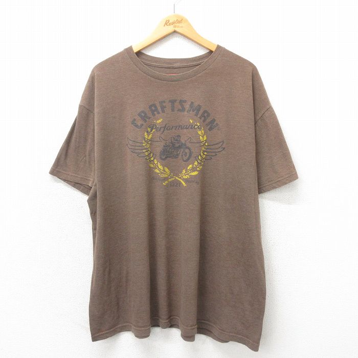 STREET - 【中古】古着 半袖Tシャツ メンズ 霜降り ベージュ XLサイズ ヴィンテージ カジュアル アメカジ ストリート きれいめ レトロ オールド 5OF