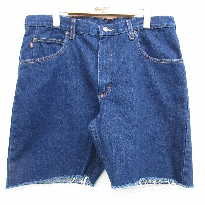 古着 レッドキャップ ショートパンツ ネイビー W36 メンズ カジュアル ストリート アメカジ きれいめ ヴィンテージ レトロ オールド