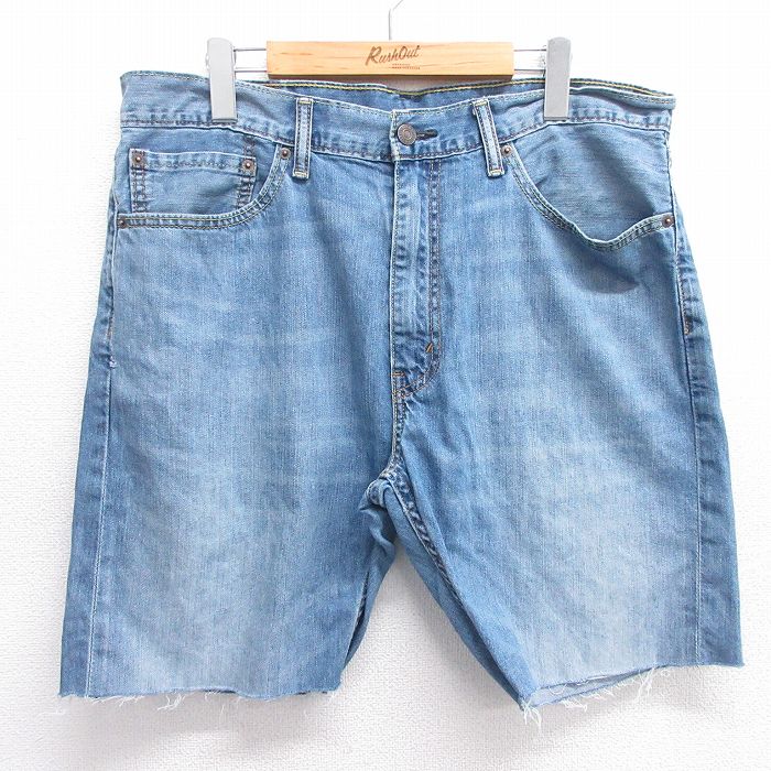 【中古】古着 リーバイス 505 ショートパンツ メンズ ネイビー W38 ヒゲ デニム ジーンズ ヴィンテージ アメカジ ストリート カジュアル きれいめ ヴィンテージ レトロ オールド