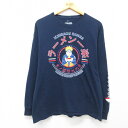 【中古】古着 長袖Tシャツ メンズ アニメ ナルト疾風伝 コットン クルーネック 丸首 紺 ネイビー Lサイズ 中古 | 春夏 春物 春服 秋冬 秋物 秋服 メンズファッション ロンT カットソー ロンティー ロングT ロングTシャツ ロングティーシャツ ロング丈 長袖ティー