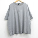 【中古】古着 ジャンスポーツ 半袖 ビンテージ ヴィンテージTシャツ メンズ 00年代 00s GANNON KNIGHTS ギャノン 大学 大きいサイズ 2L LL ビッグシルエット ゆったり ビッグサイズ オーバーサイズ クルーネック 丸首 グレー 霜降り XLサイズ 中古 | 春夏 夏物 夏(4)