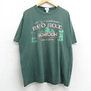 【中古】古着 半袖 ビンテージ ヴィンテージTシャツ メンズ 00年代 00s MLB ボストンレッドソックス クルーネック 丸首 緑 グリーン メジャーリーグ...