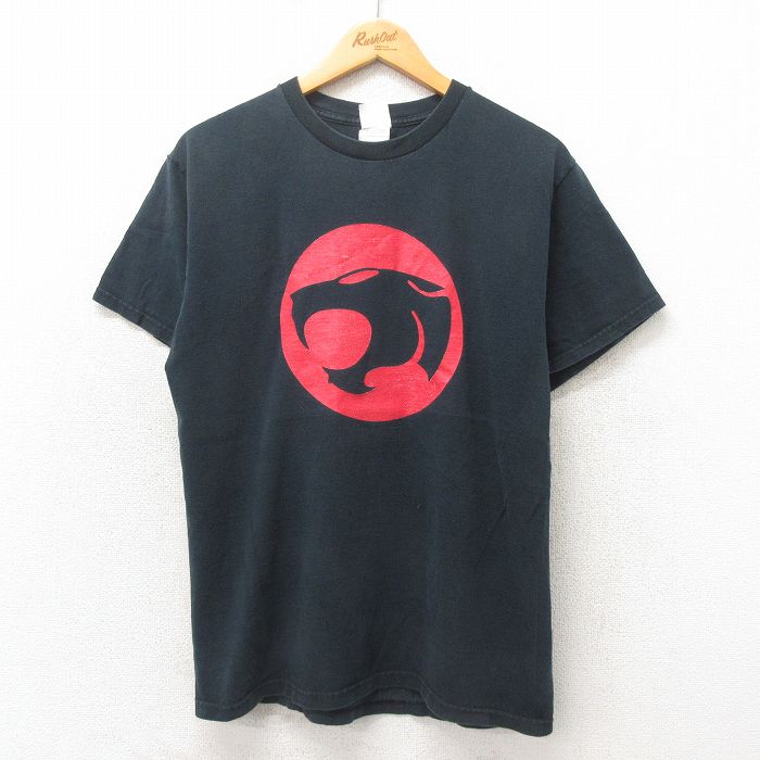 【中古】古着 フルーツオブザルーム 半袖 ビンテージ ヴィンテージTシャツ メンズ 00年代 00s サンダーキャッツ コットン クルーネック 丸首 黒 ブラック 【spe】 Mサイズ 中古 | 春夏 夏物 夏服 ヴィンテージTシャツ メンズファッション カットソー ティーシャツ 5OF