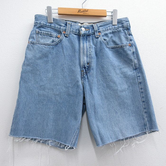 【中古】古着 リーバイス Levis 550 デニムショートパンツ メンズ ネイビー W32 コットン カジュアル ハーフパンツ アメカジ ストリート きれいめ ヴィンテージ レトロ
