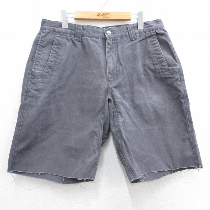 乐天商城 - 【中古】古着 ショートパンツ ショーツ メンズ ダック地 コットン グレー W35 中古 ボトムス 短パン ショーパン ハーフ | 春夏 春物 春服 夏物 夏服 半ズボン カジュアル メンズファッション ファッション おしゃれ