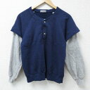 【中古】古着 ギャップ GAP スポーツ 長袖スウェット メンズ 90年代 90s 無地 ラグラン ヘンリーネック 紺他 ネイビー 霜降り Mサイズ 中古 スエット トレーナー トップス | 春夏 春物 春服 秋冬 秋物 秋服 メンズファッション カジュアル おしゃれ ファッション 2OF