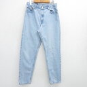 【中古】古着 リーバイス Levis 550 ジーンズ レディース テーパード コットン 薄紺 ネイビー デニム 中古 ボトムス ジーパン Gパン ロングパンツ...