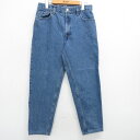 【中古】古着 リーバイス Levis 550 ジーンズ レディース 90年代 90s テーパード コットン USA製 アメリカ製 紺 ネイビー デニム 中古 ボ...