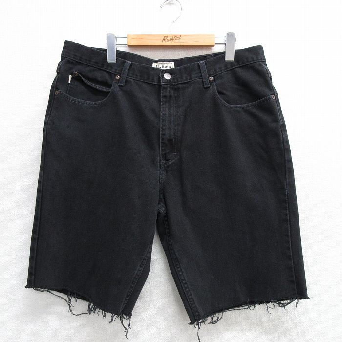 【中古】古着 エルエルビーン LLBEAN ショートパンツ ショーツ メンズ 00年代 00s コットン 黒 ブラック デニム 【spe】 W38 中古 ボトムス 短パン ショーパン ハーフ | 春夏 春物 春服 夏物 夏服 半ズボン カジュアル メンズファッション ファッション おしゃれ