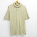 【中古】古着 ウールリッチ WOOLRICH 半袖 ポロシャツ メンズ 鹿の子 大きいサイズ 2L LL ビッグシルエット ゆったり ビッグサイズ オーバーサイズ コットン ベージュ系 カーキ XLサイズ 中古 トップス | 春夏 春物 春服 夏物 夏服 カジュアルシャツ メンズファッ(4)