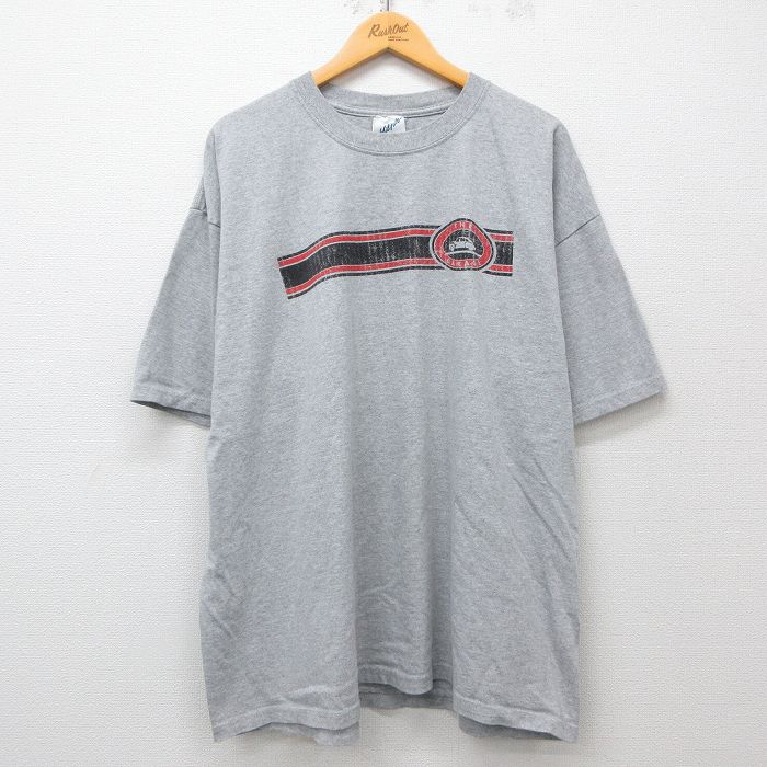 樂天商城 - 【中古】古着 半袖 ビンテージ ヴィンテージTシャツ メンズ 00年代 00s THE GARAGE 車 大きいサイズ 2L LL ビッグシルエット ゆったり ビッグサイズ オーバーサイズ クルーネック 丸首 グレー 霜降り XLサイズ 中古 | 春夏 夏物 夏服 メンズファッション カットソ