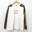 【中古】古着 エアロポステール AEROPOSTALE 長袖 ビンテージ ヴィンテージTシャツ メンズ 00年代 00s コットン クルーネック 丸首 カナダ製 白 ホワイト XLサイズ 中古 | 春夏 春物 春服 秋冬 秋物 秋服 メンズファッション ロンT カットソー ロンティー ロングT 2OF