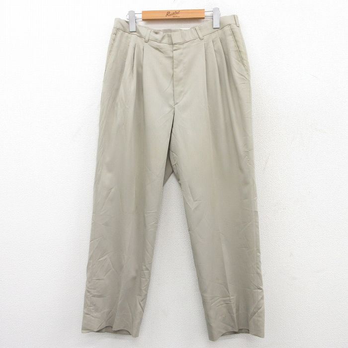 Rakuten - 【中古】古着 90s HAGGAR スラックス メンズ 90年代 ウール USA製 薄ベージュ カーキ W33 ビジネス パンツ アメカジ ストリート カジュアル きれいめ 25may20