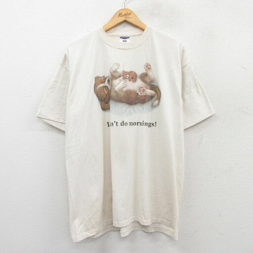 【中古】古着 ジャージーズ 半袖 ビンテージ ヴィンテージTシャツ メンズ 00年代 00s 犬 大きいサイズ 2L LL ビッグシルエット ゆったり ビッグサイズ オーバーサイズ クルーネック 丸首 生成り XLサイズ 中古 | 春夏 夏物 夏服 ヴィンテージTシャツ メンズファッ 【中古】古着 ジャージーズ 半袖 ビンテージ ヴィンテージTシャツ メンズ 00年代 00s 犬 大きいサイズ 2L LL ビッグシルエット ゆったり ビッグサイズ オーバーサイズ クルーネック 丸首 生成り XLサイズ 中古 | 春夏 夏物 夏服 ヴィンテージTシャツ メンズファッ