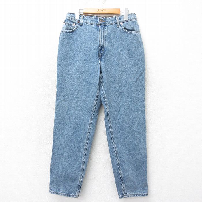 【中古】古着 リーバイス Levis 550 ジーンズ レディース テーパード 紺 ネイビー デニム 中古 ボトムス ジーパン Gパン ロングパンツ | 春夏 春物 春服 夏物 夏服 半ズボン カジュアル レディースファッション おしゃれ かわいい