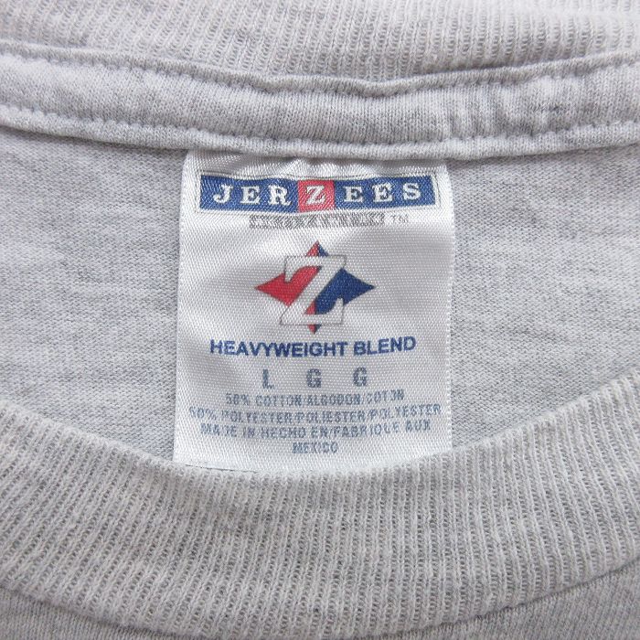 【中古】古着 ジャージーズ 半袖 ビンテージ ヴィンテージTシャツ メンズ 00年代 00s オハイオ クルーネック 丸首 グレー 霜降り Lサイズ 中古 | 春夏 夏物 夏服 ヴィンテージTシャツ メンズファッション カットソー ティーシャツ ティシャツ メンズTシャツ 半袖T