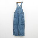 【中古】古着 ギャップ GAP オーバーオール レディース コットン 紺 ネイビー デニム W32 中古 ボトムス | 春夏 春物 春服 夏物 夏服 半ズボン カジュアル レディースファッション おしゃれ かわいい