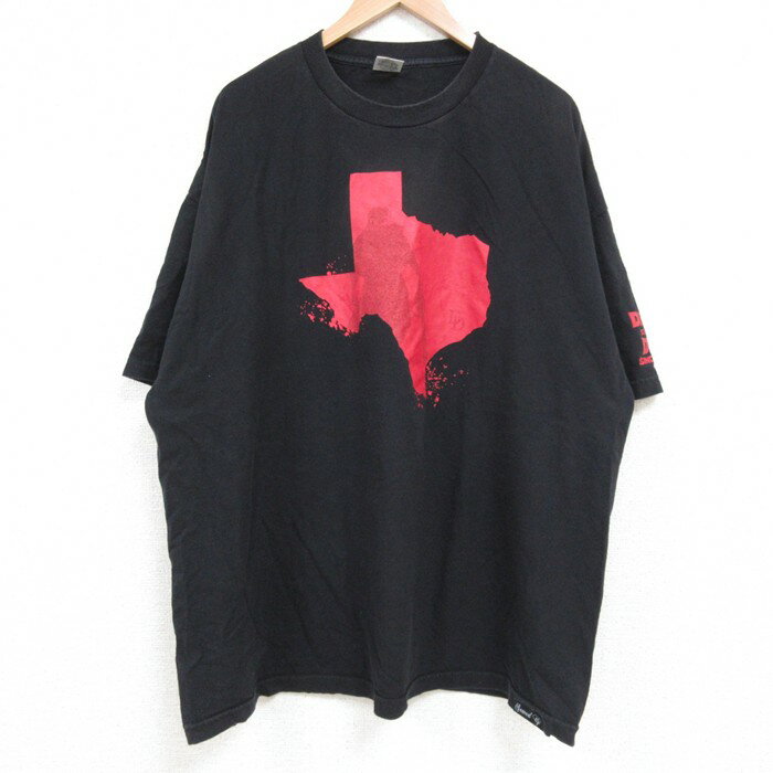 【中古】古着 半袖Tシャツ メンズ DIRTY DZN 大きいサイズ 2L LL ビッグシルエット ゆったり ビッグサイズ オーバーサイズ クルーネック 丸首 黒 ブラック XLサイズ 中古 | 春夏 夏物 夏服 メンズファッション カットソー ティーシャツ ティシャツ メンズTシャツ